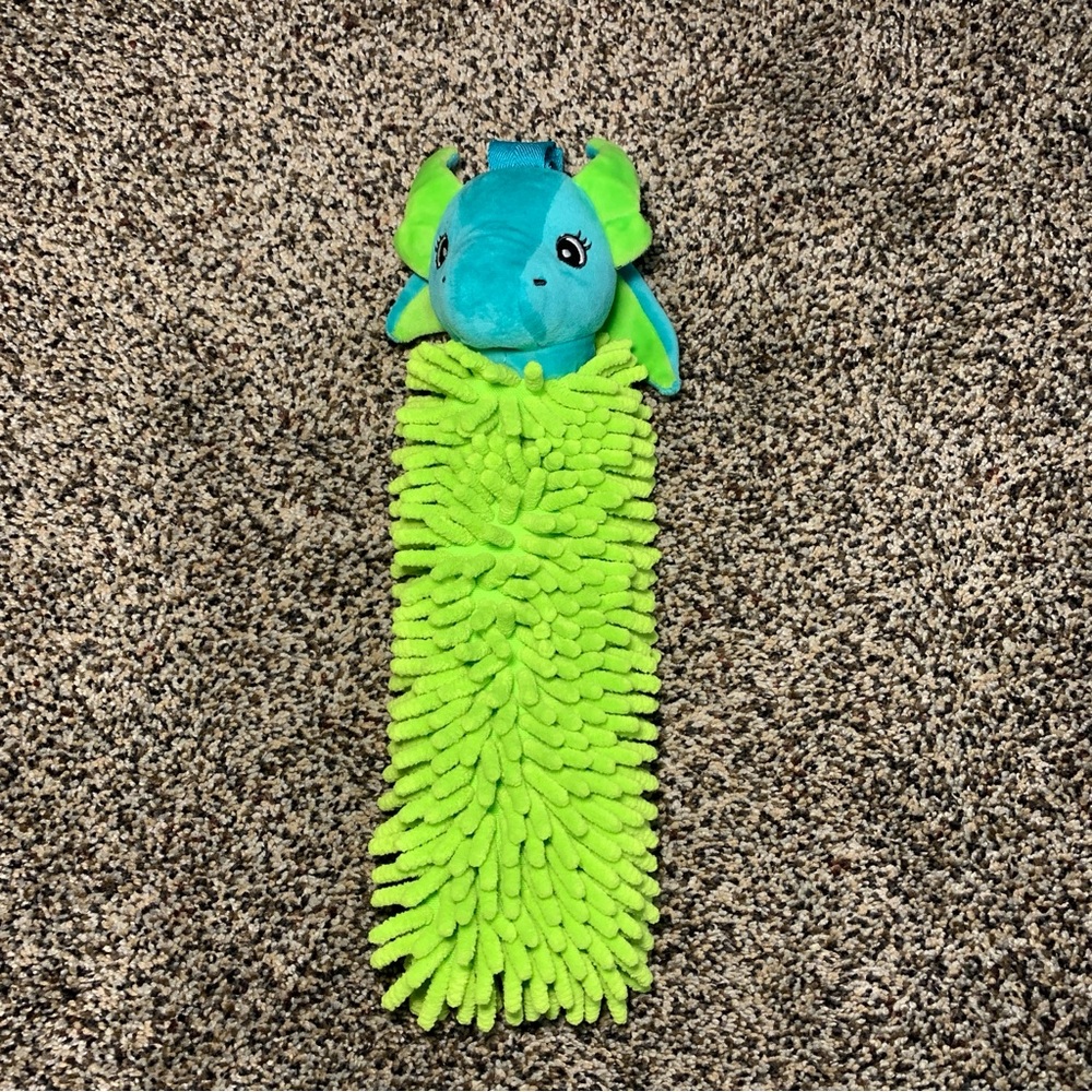 Norwex Kids Pet to Dry Dragon Hand Towel Cloth with Baclock Microfiber
